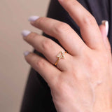 14K Gold Earth Element Symbol Ring
