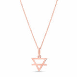 14K Gold Earth Element Pendant Necklace