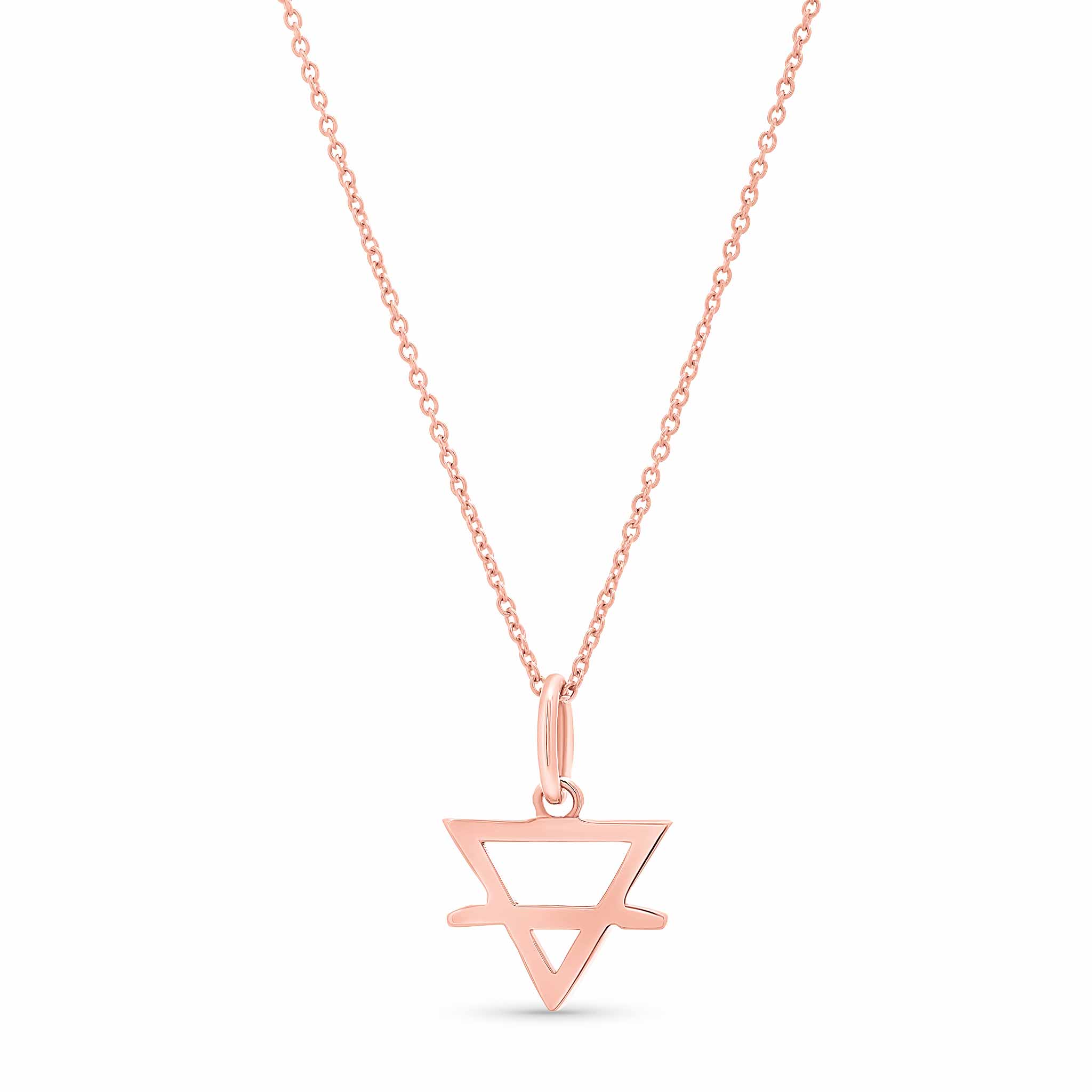 14K Gold Earth Element Pendant Necklace