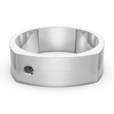 7mm Single Black Diamond Wedding Band