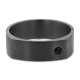 7mm Single Black Diamond Wedding Band