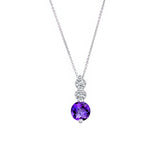 Amethyst And Diamond Necklace