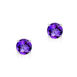 1 Carat Amethyst Studs