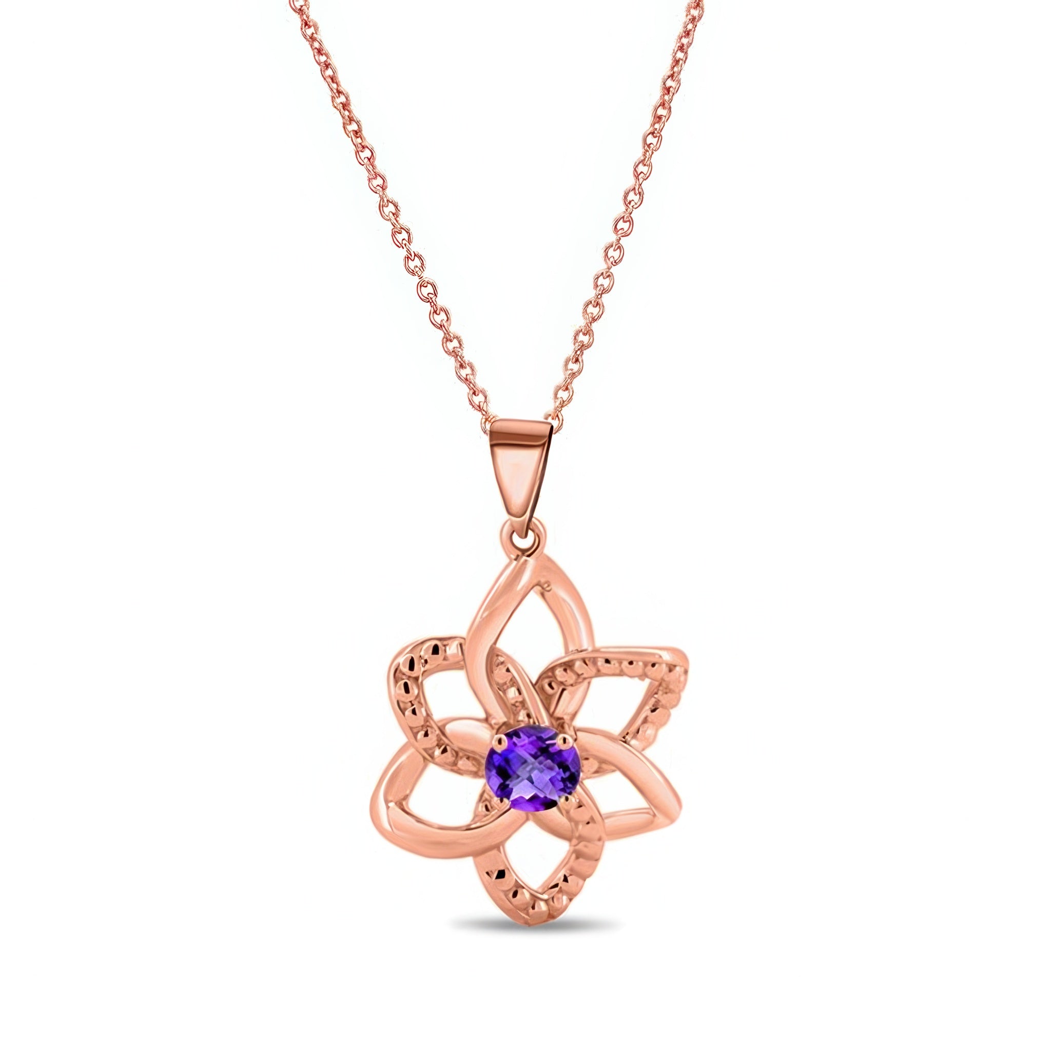 Amethyst Flower Necklace