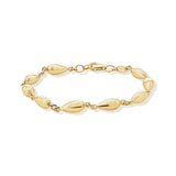 Gold Teardrop Link Bracelet