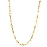 Gold vermeil teardrop necklace on a white background