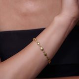 Flat Teardrop Link 18K Gold Vermeil Bracelet
