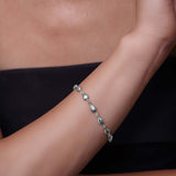 Flat Teardrop Link Gold Bracelet