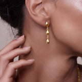 Flat Teardrop Link 18K Gold Vermeil Earrings