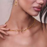 Flat Teardrop Link 18K Gold Vermeil Necklace