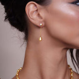 Teardrop Chain 18K Gold Vermeil Earrings
