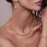 Teardrop Link Gold Necklace