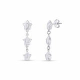 Star Link Silver Earrings