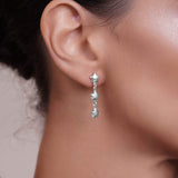 Star Link Silver Earrings