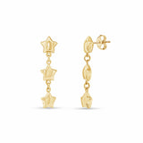 Star Link Gold Earrings