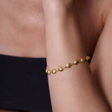 Oval Shape Link Gold Bracelet