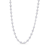 Oval Shape Link Silver Necklace