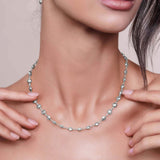 Oval Shape Link Gold Necklace