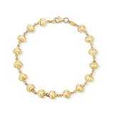 Heart Shape Link Gold Bracelet