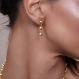 Heart Shape Link 18K Gold Vermeil Earrings