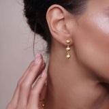 Heart Shape Link 18K Gold Vermeil Earrings