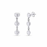 Heart Shape Link Gold Earrings