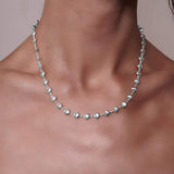 Heart Shape Link Silver Necklace