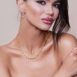 Heart Shape Link 18K Gold Vermeil Necklace