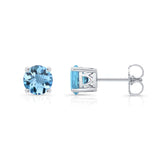 1 Carat Aquamarine Studs