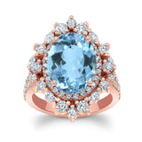 5 Carat Oval Aquamarine Ring