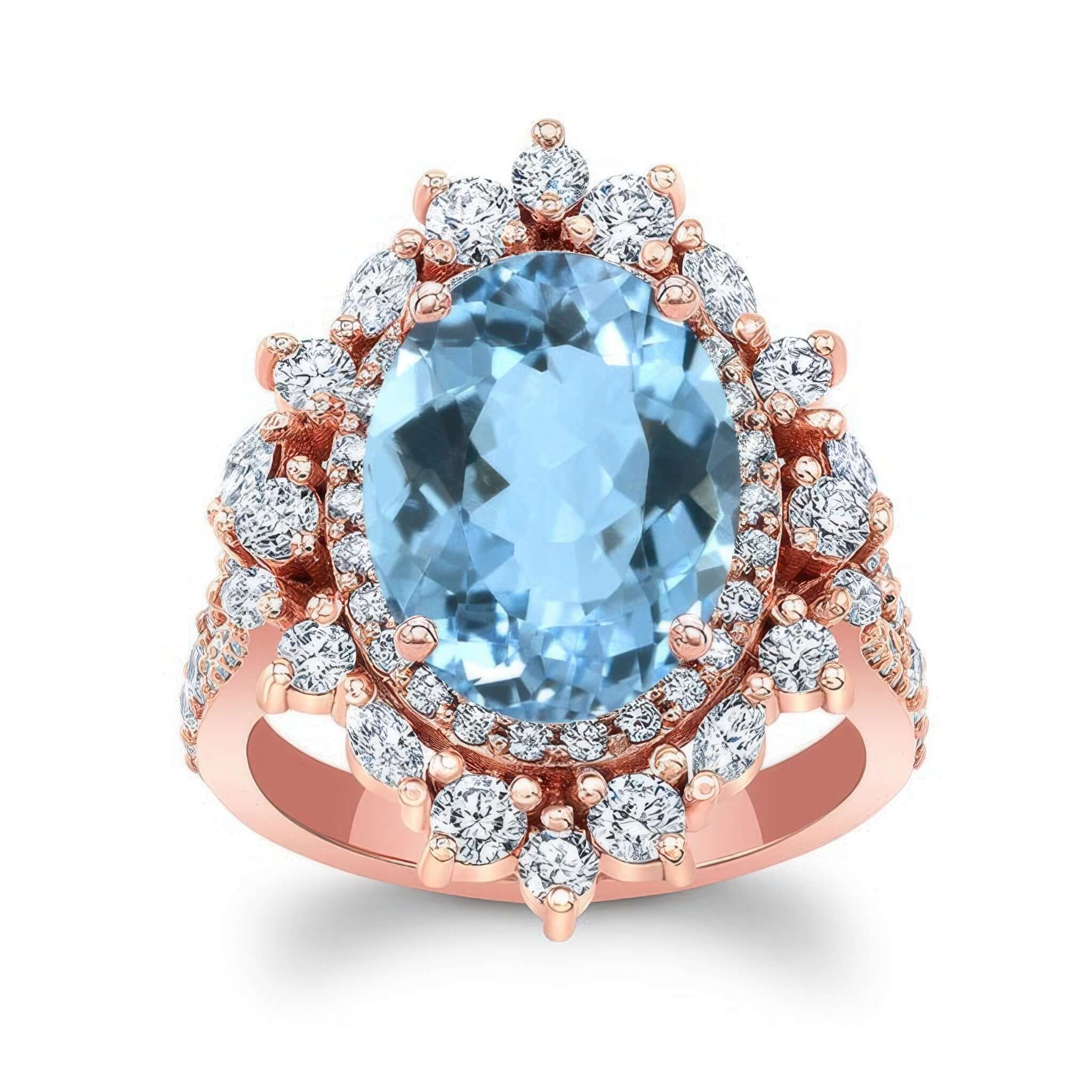 5 Carat Oval Aquamarine Ring