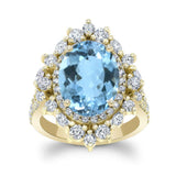 5 Carat Oval Aquamarine Ring