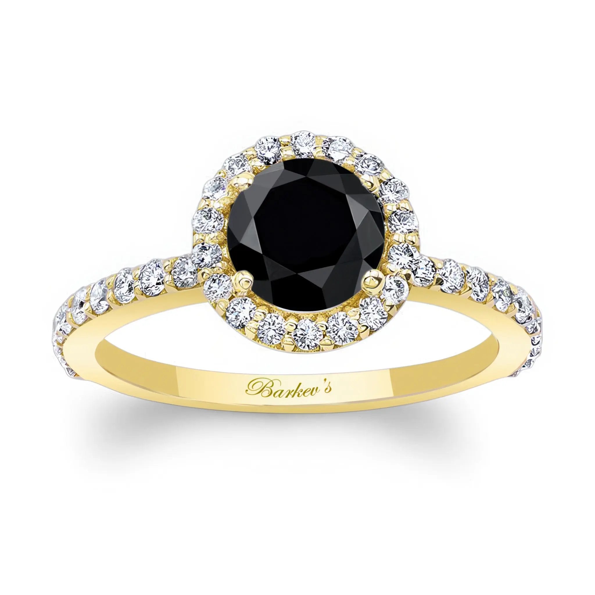 Black And White Diamond Halo Ring