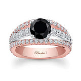 Art Deco Black And White Diamond Ring