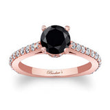 Traditional Black And White Diamond Ring
