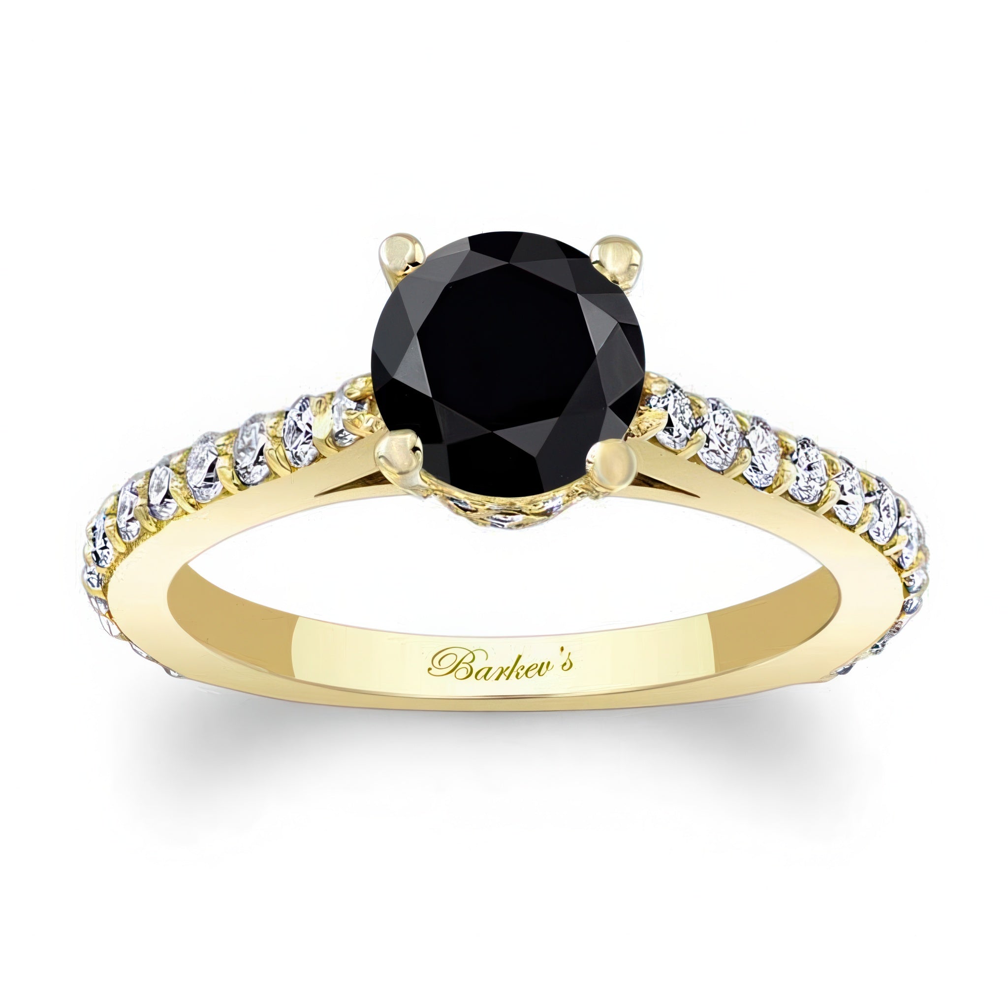 Traditional Black And White Diamond Ring
