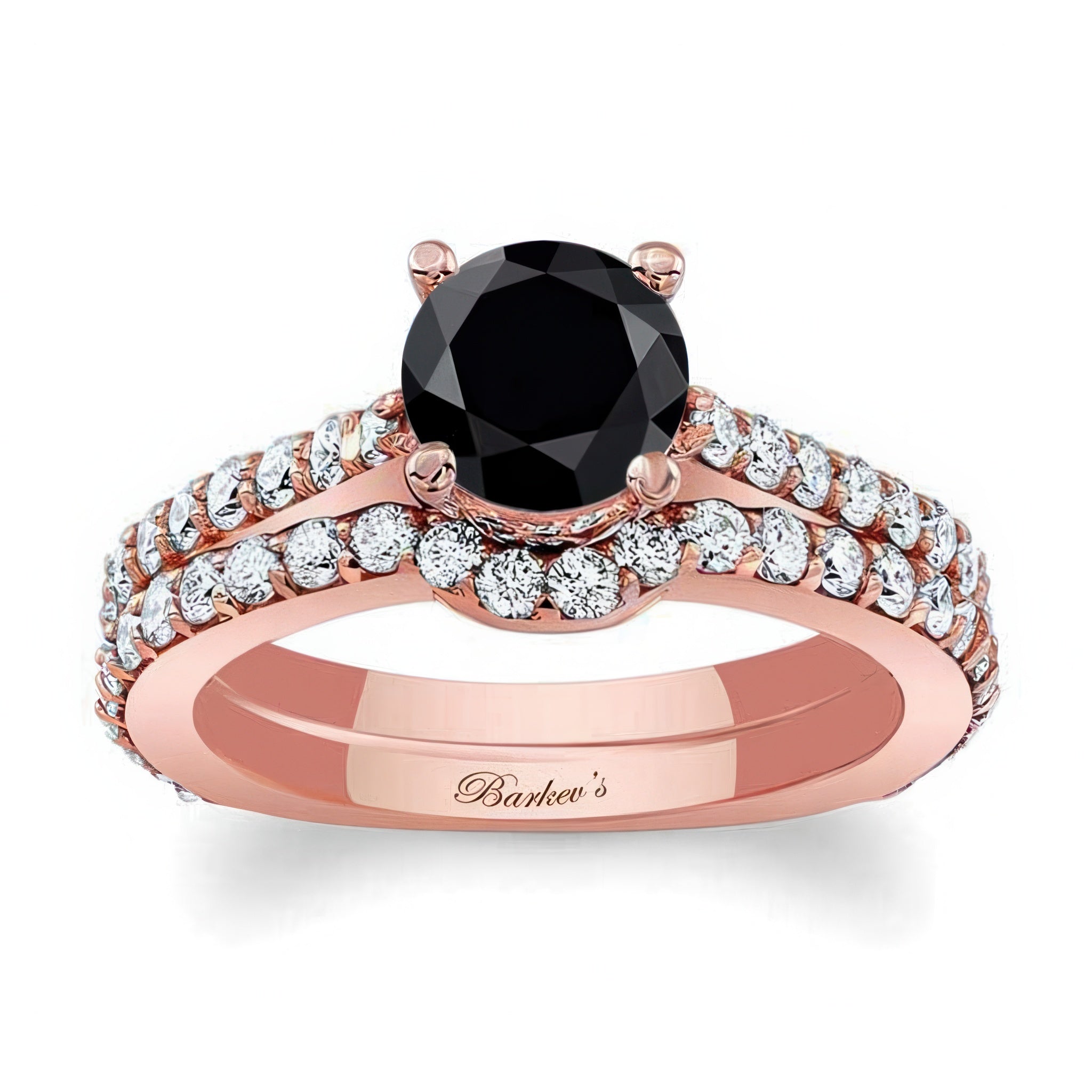 Traditional Black And White Diamond Ring Set