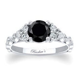 Vintage Cluster Black And White Diamond Ring