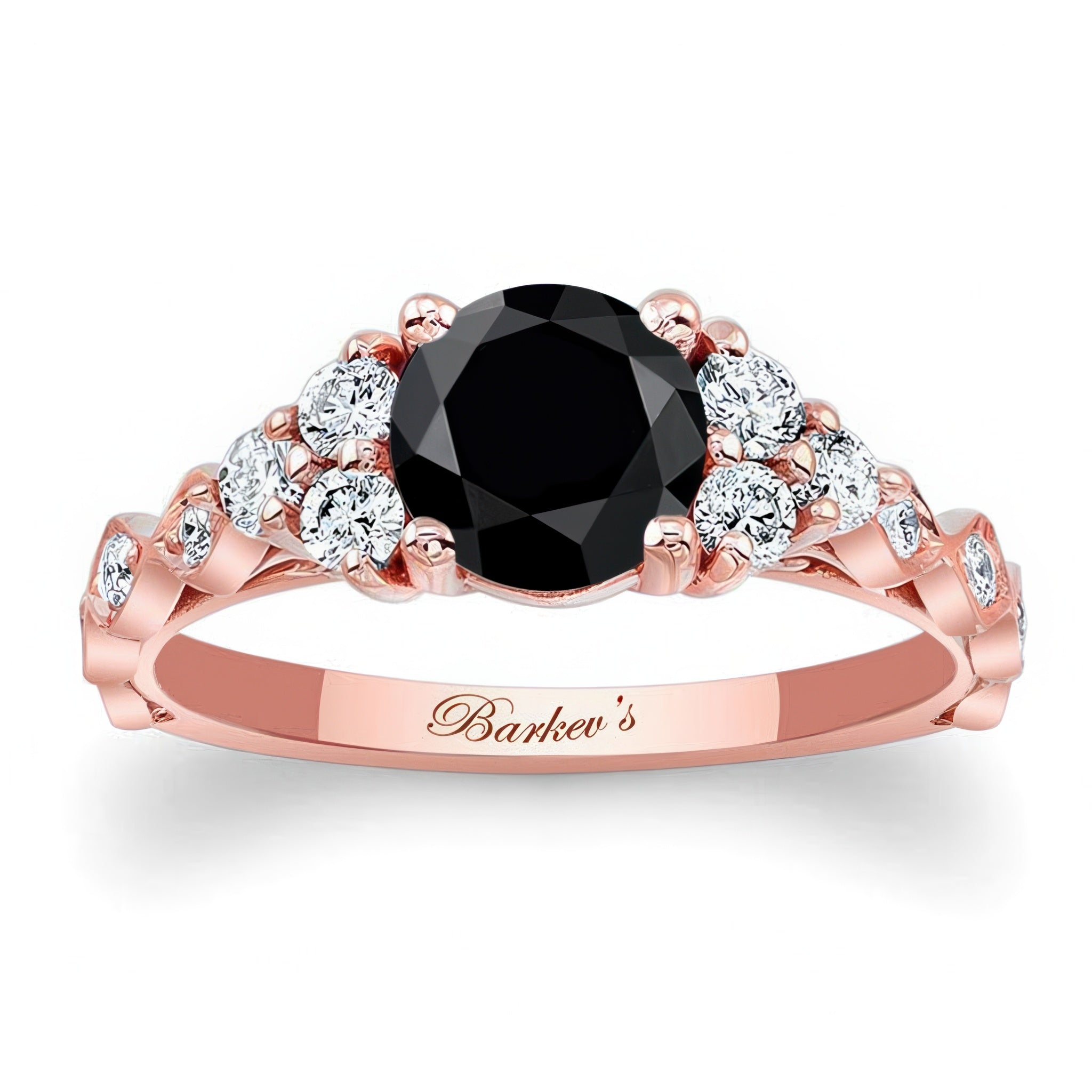 Vintage Cluster Black And White Diamond Ring