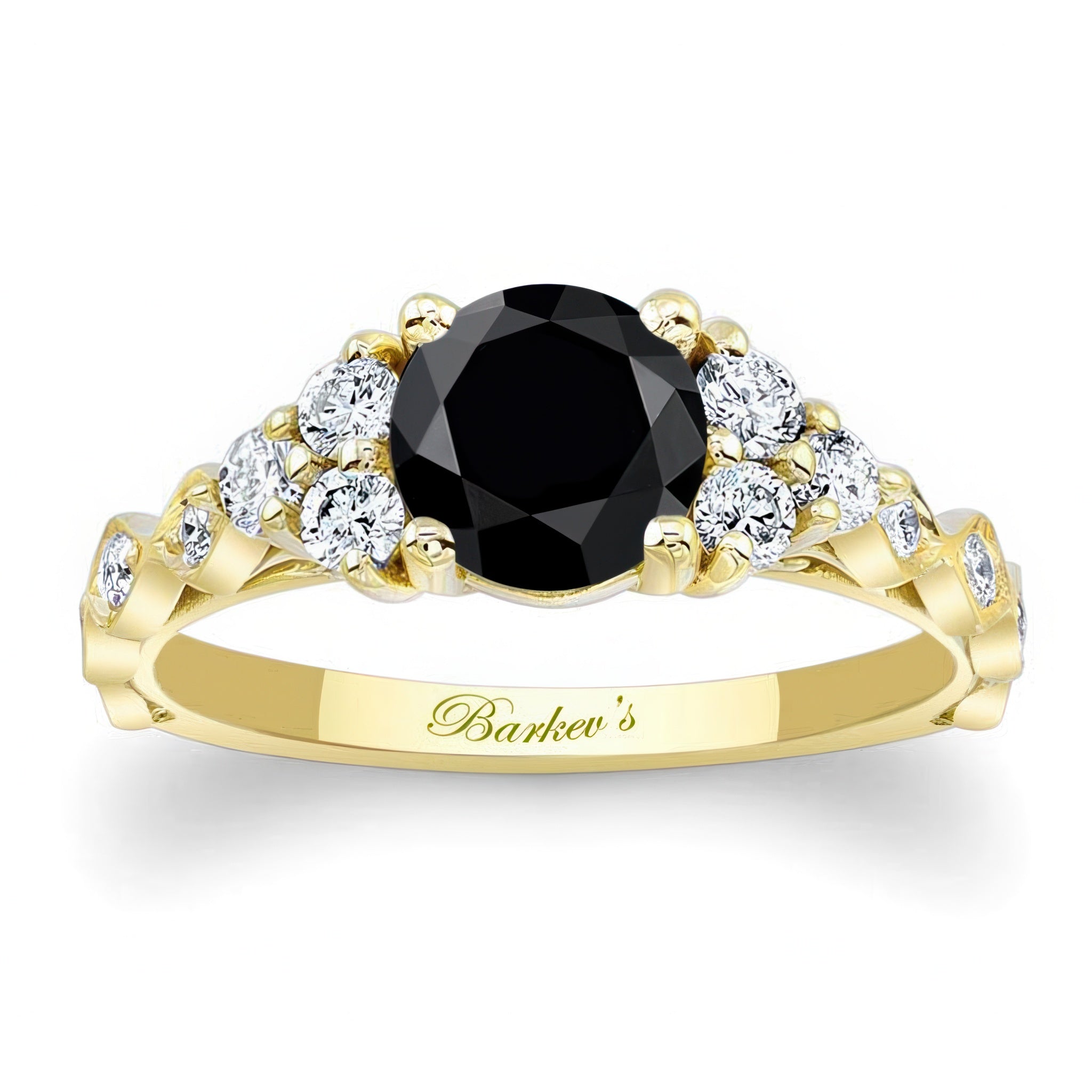 Vintage Cluster Black And White Diamond Ring