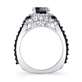 Black Diamond Cluster Ring
