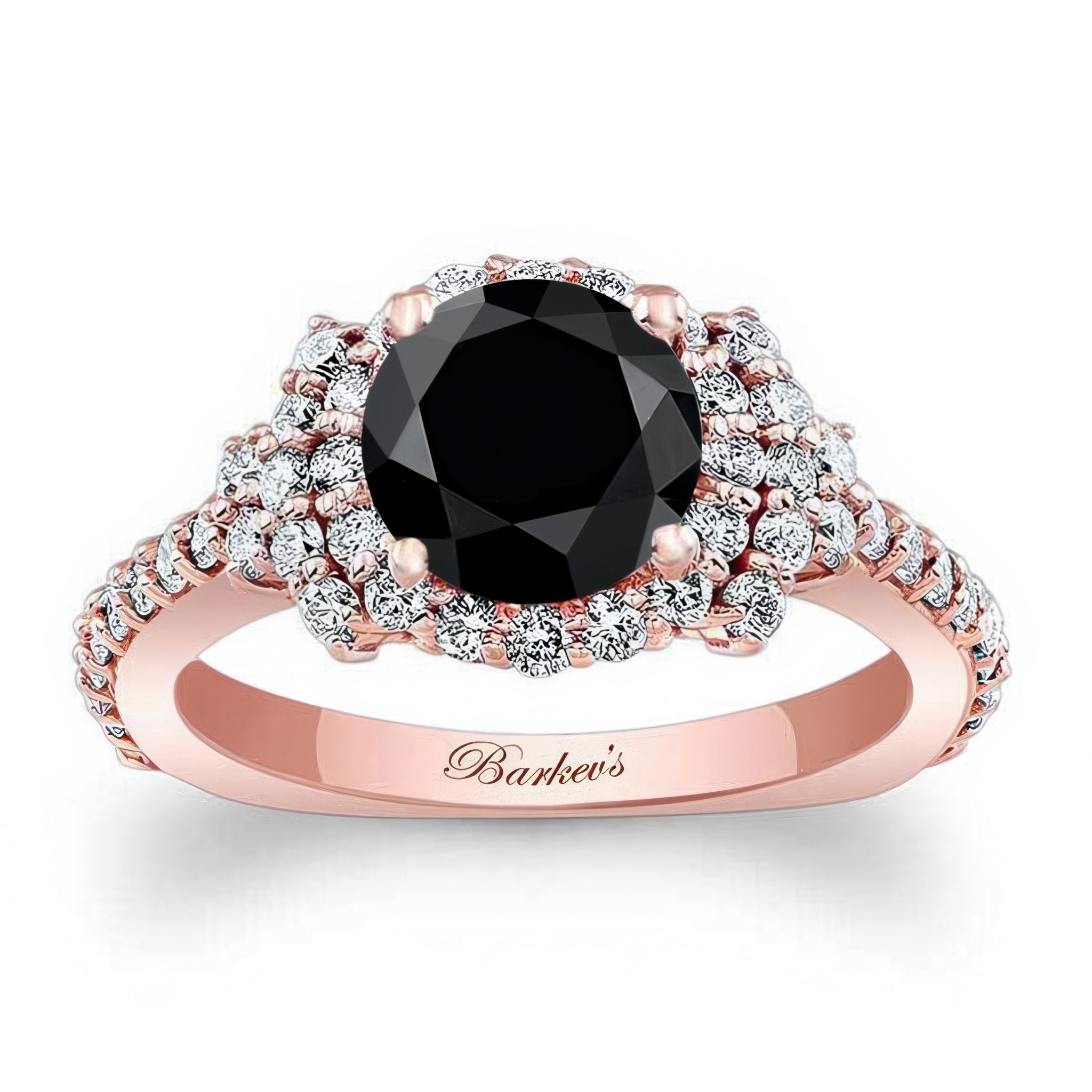 Black And White Diamond Cluster Ring