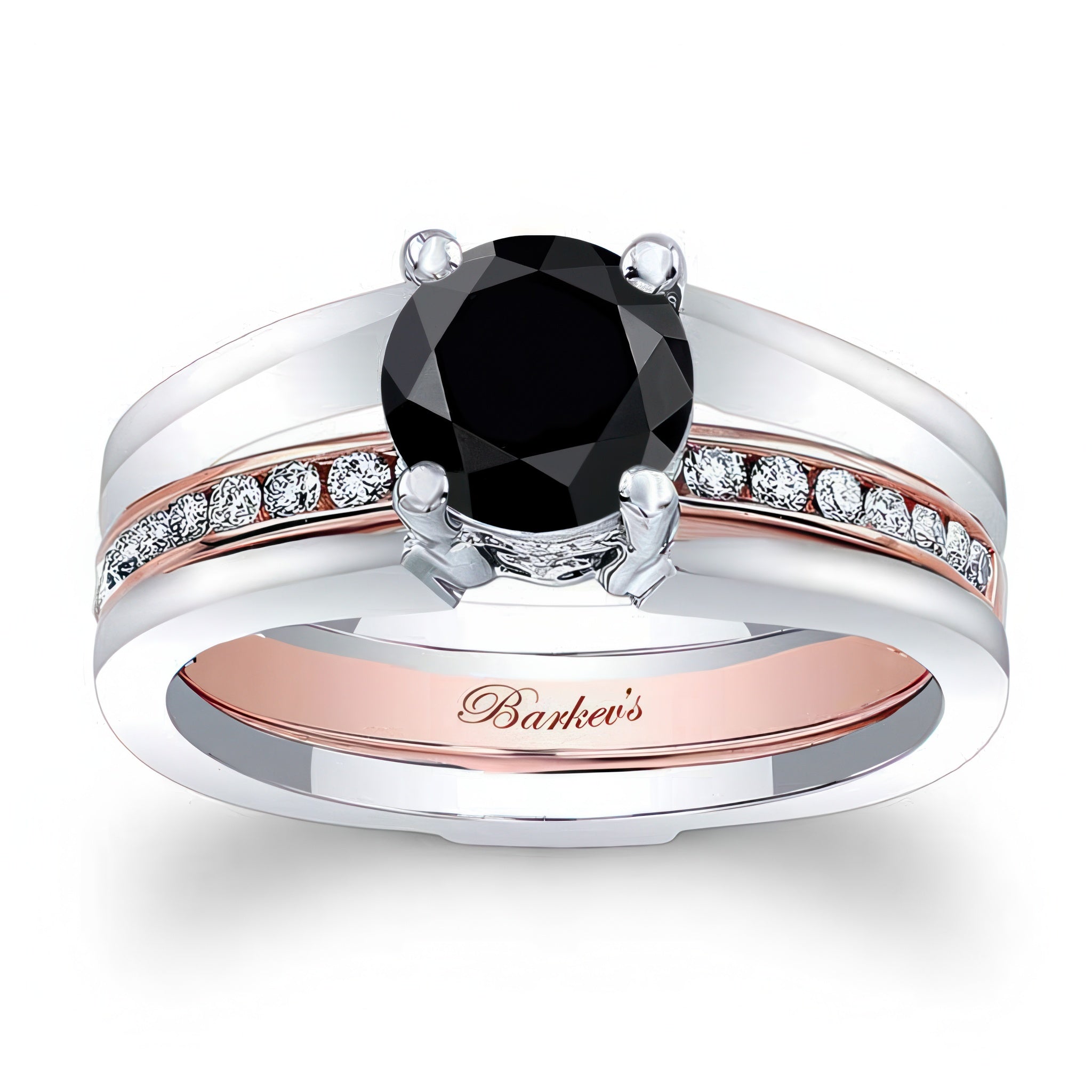 Interlock Black And White Diamond Bridal Set