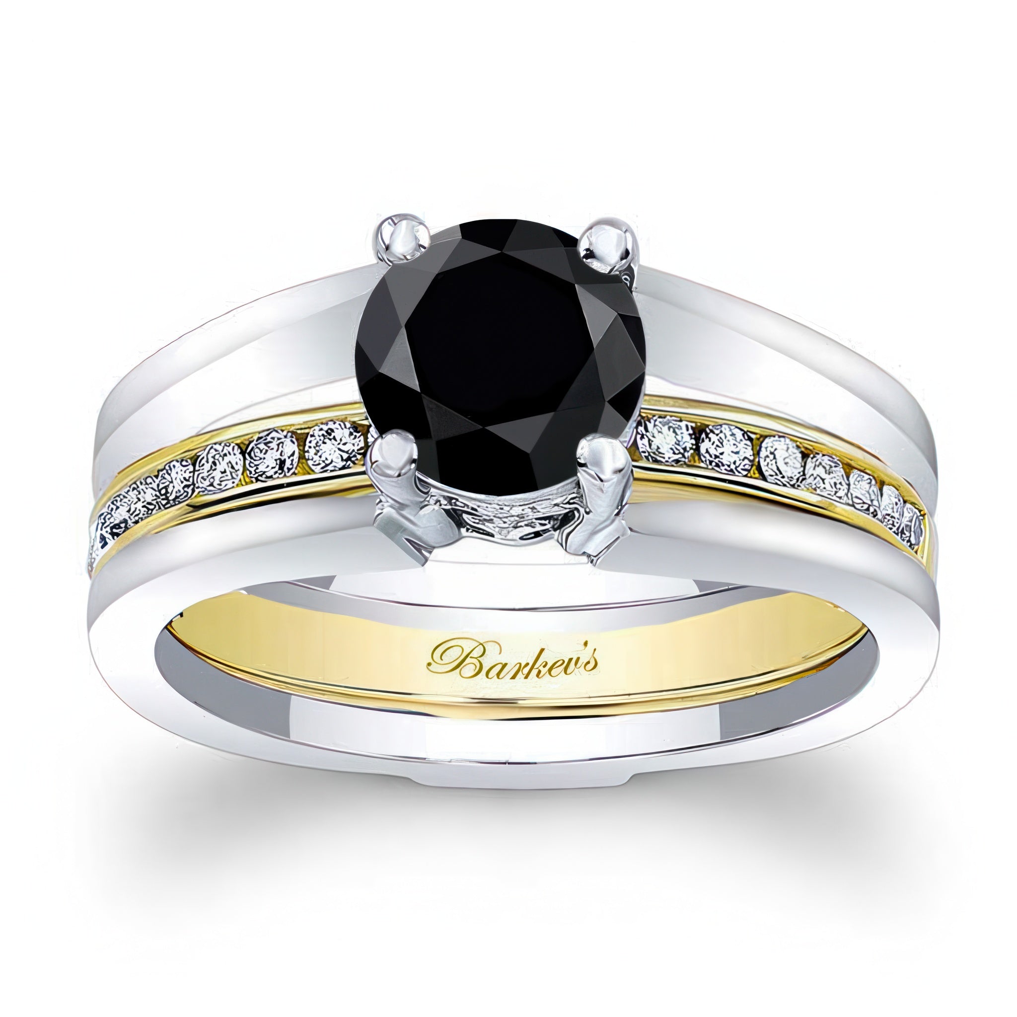 Interlock Black And White Diamond Bridal Set