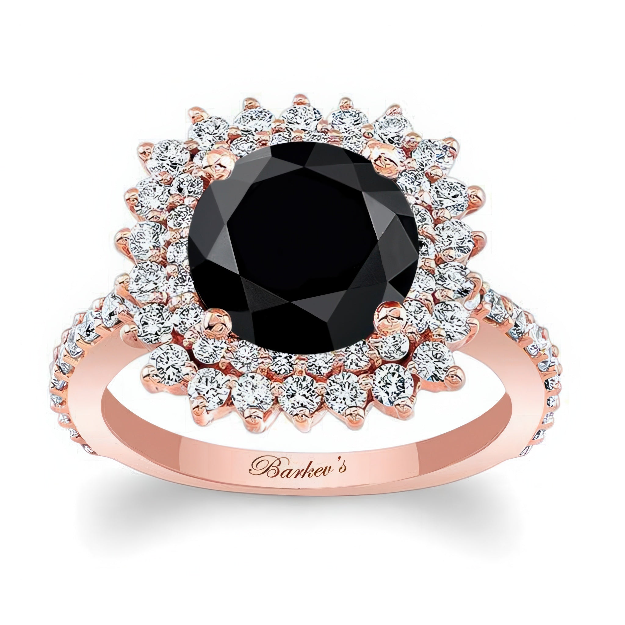 3 Carat Black And White Diamond Engagement Ring