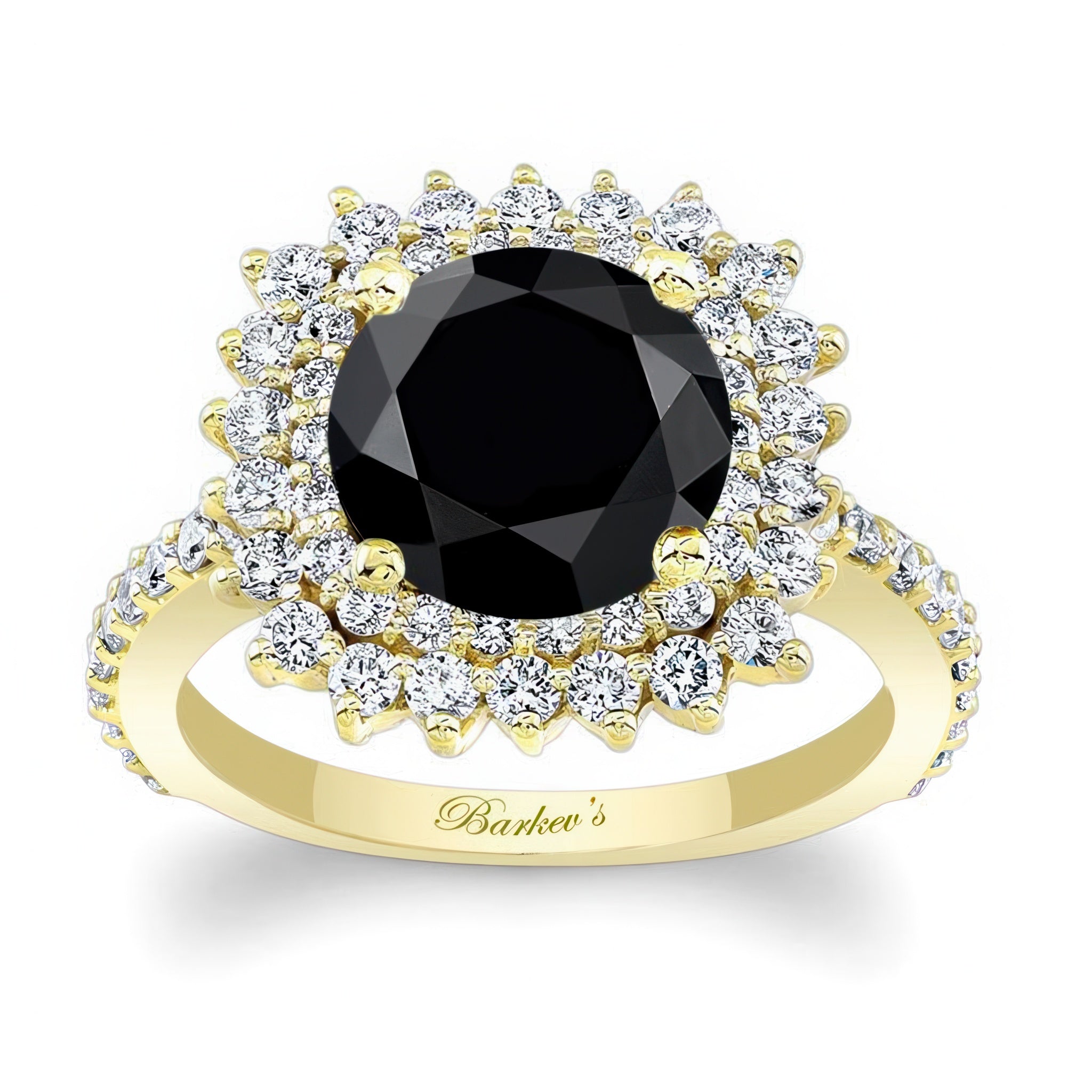 3 Carat Black And White Diamond Engagement Ring