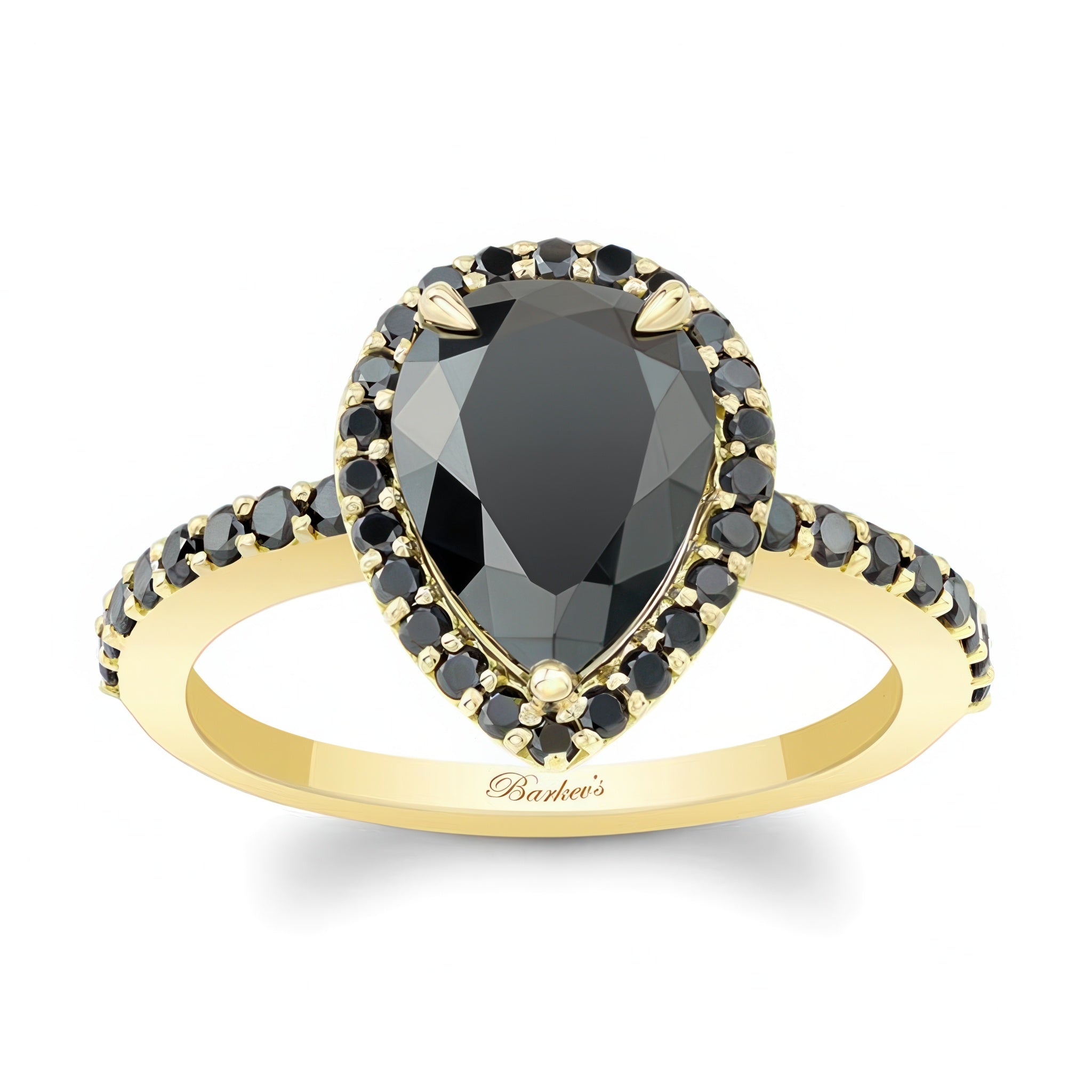Black Diamond Pear Shaped Ring