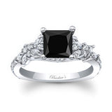 Marquise And Princess Cut Black And White Diamond Ring