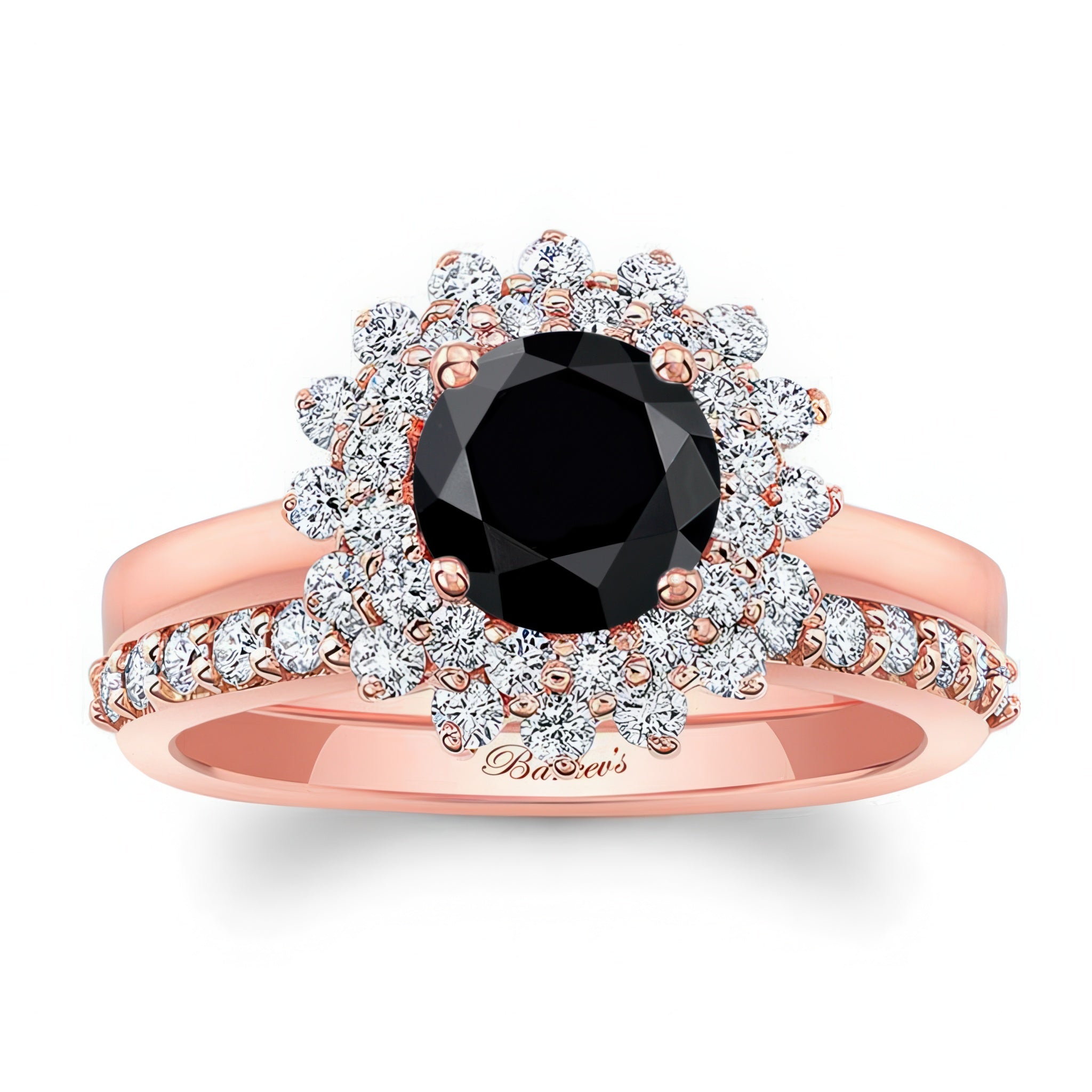 Starburst Black And White Diamond Bridal Set