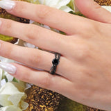 Twisted Black Diamond Bridal Set